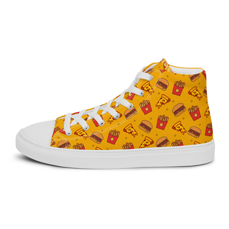 Fast Food Yellow High Top #195 - Sole Detail | HA!LO Canvas Sneakers