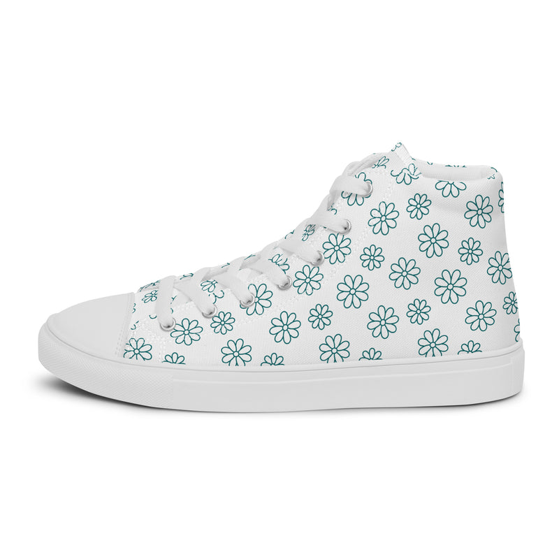 Blue Snowflake High Top #201 - Sole Detail | HA!LO Canvas Sneakers