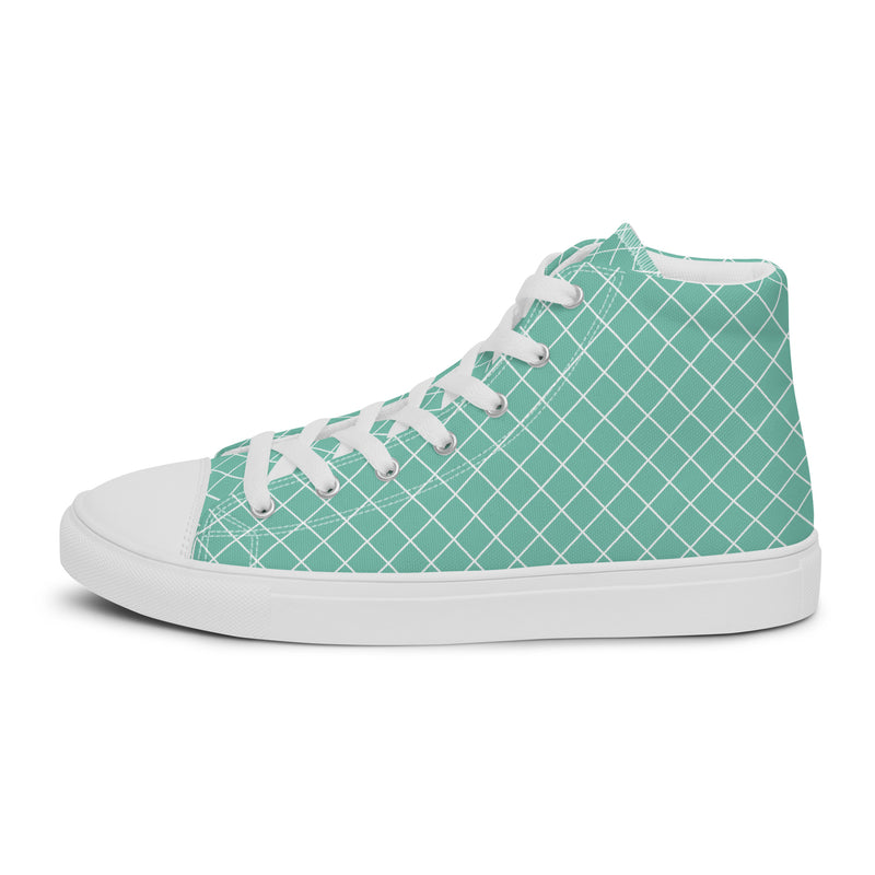 Teal Diamond High Top #205 - Sole Detail | HA!LO Canvas Sneakers