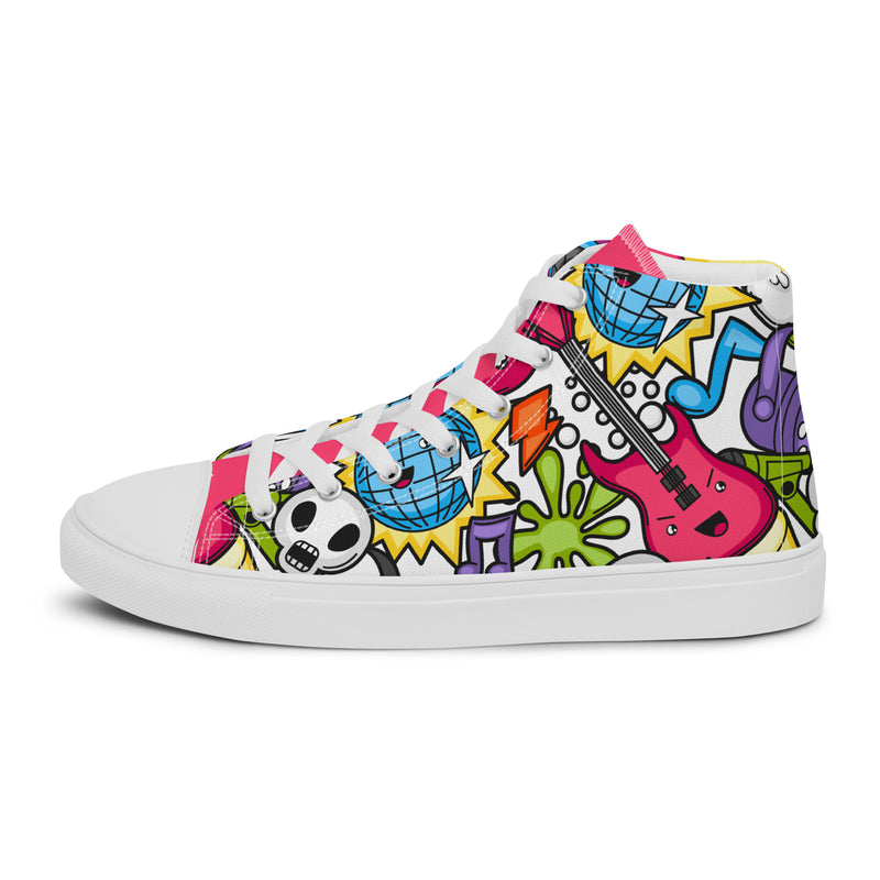 Sugar Skull High Top #218 - Sole Detail | HA!LO Canvas Sneakers