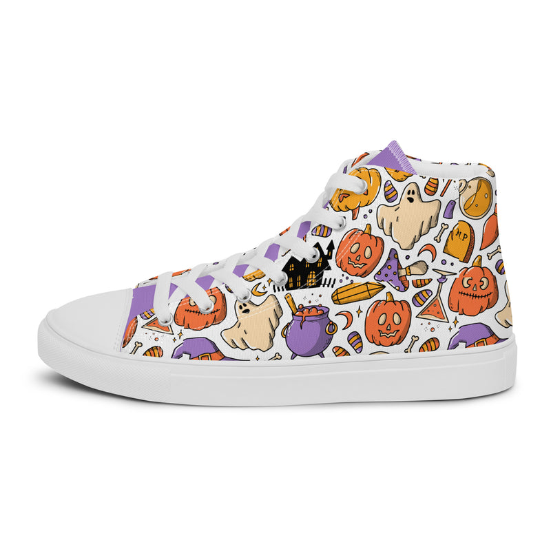 Pumpkin Cat High Top #233 - Sole Detail | HA!LO Canvas Sneakers