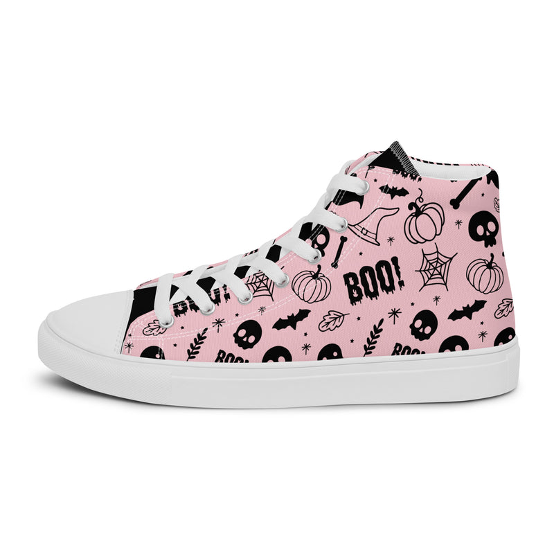 Pink Boo High Top #240 - Sole Detail | HA!LO Canvas Sneakers