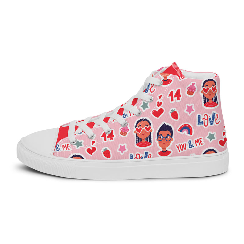 Valentine Girl High Top #259 - Sole Detail | HA!LO Canvas Sneakers