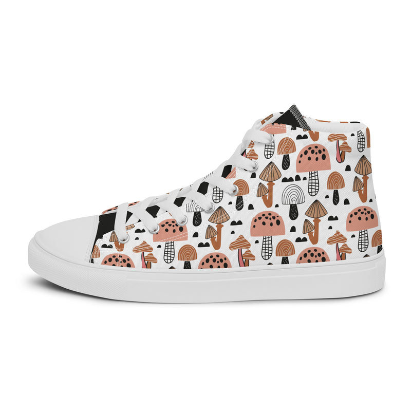 Mushroom Doodle High Top #276 - Sole Detail | HA!LO Canvas Sneakers