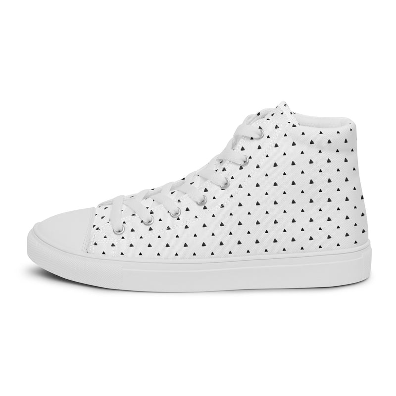 White Polka Dot High Top #281 - Sole Detail | HA!LO Canvas Sneakers
