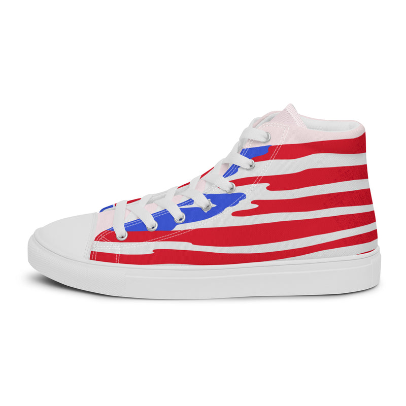 Stars Stripes High Top #292 - Sole Detail | HA!LO Canvas Sneakers
