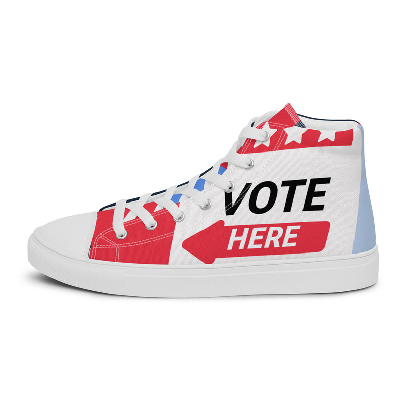 Vote Red High Top #296 - Sole Detail | HA!LO Canvas Sneakers