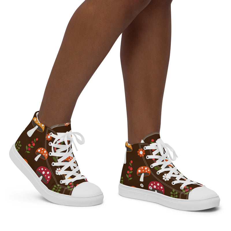 Brown Mushroom High Top #2 - Opposite Side | HA!LO Canvas Sneakers