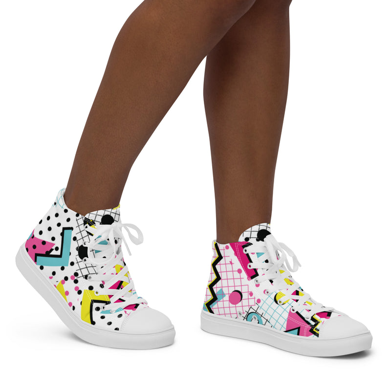 Retro Pop High Top #5 - Opposite Side | HA!LO Canvas Sneakers