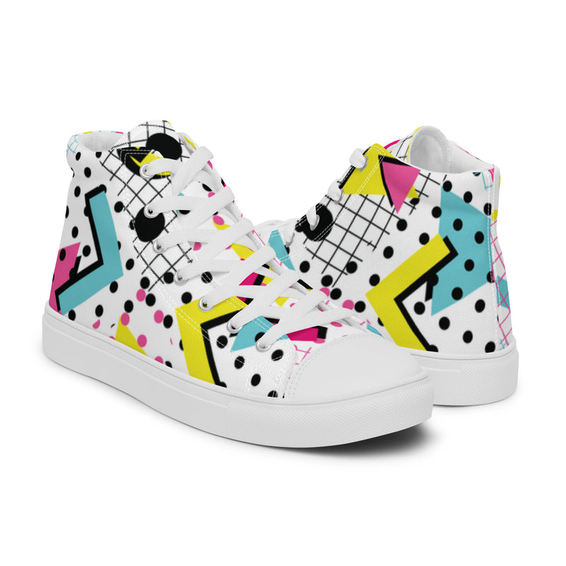 Retro Pop High Top #5 - Top Down View | HA!LO Canvas Sneakers