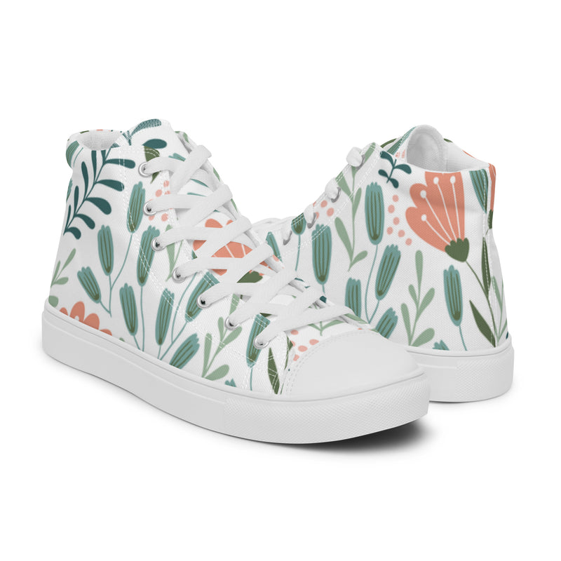 Green Leaf High Top #10 - Top Down View | HA!LO Canvas Sneakers