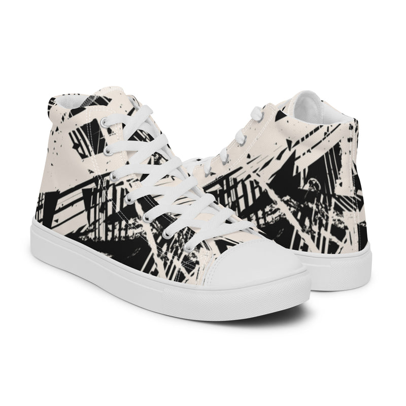 Ink Splatter High Top #22 - Top Down View | HA!LO Canvas Sneakers