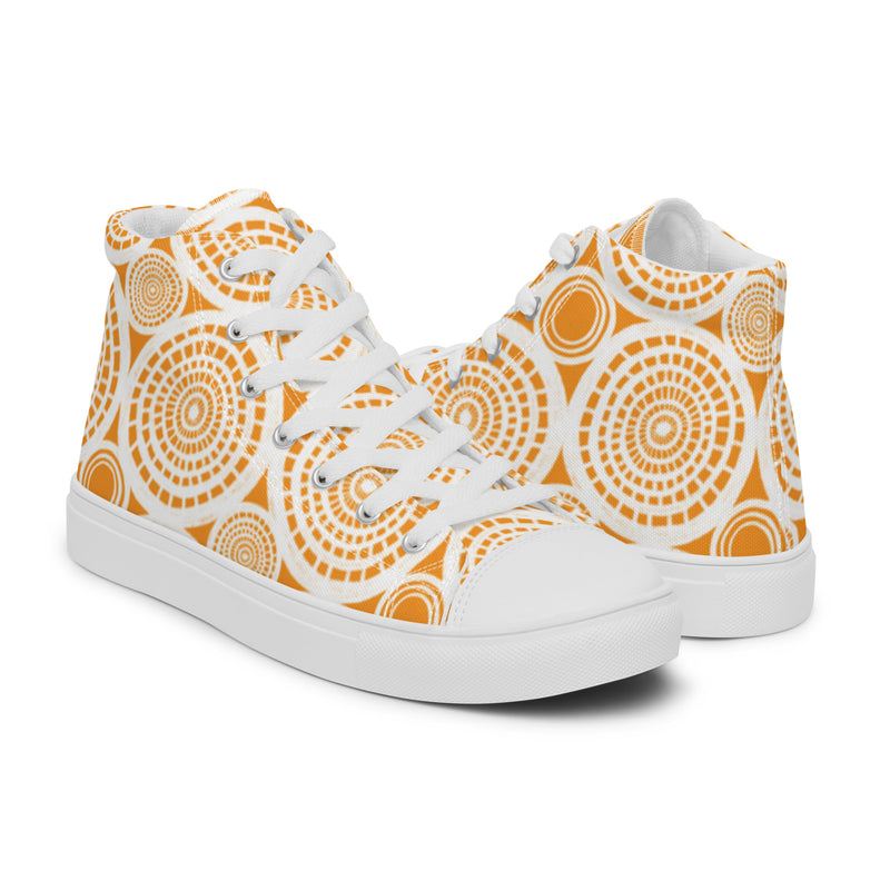 Gold Medallion High Top #34 - Opposite Side | HA!LO Canvas Sneakers