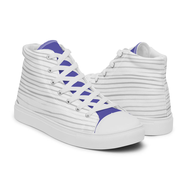 Purple Diamond High Top #30 - Top Down View | HA!LO Canvas Sneakers