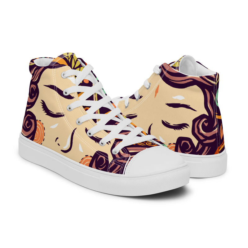 Rainbow Pride High Top #46 - Top Down View | HA!LO Canvas Sneakers