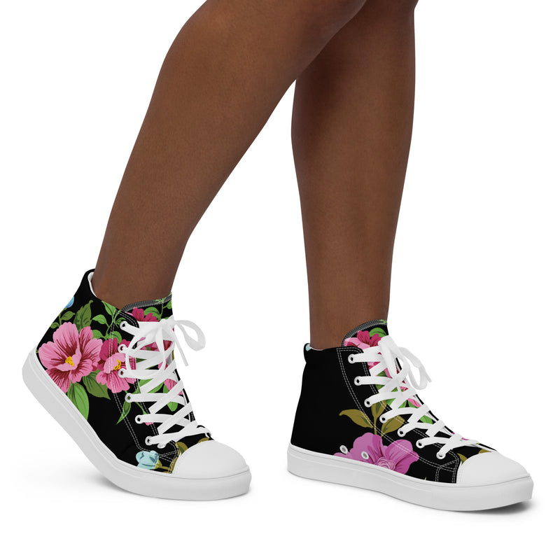 Dark Rose High Top #48 - Opposite Side | HA!LO Canvas Sneakers
