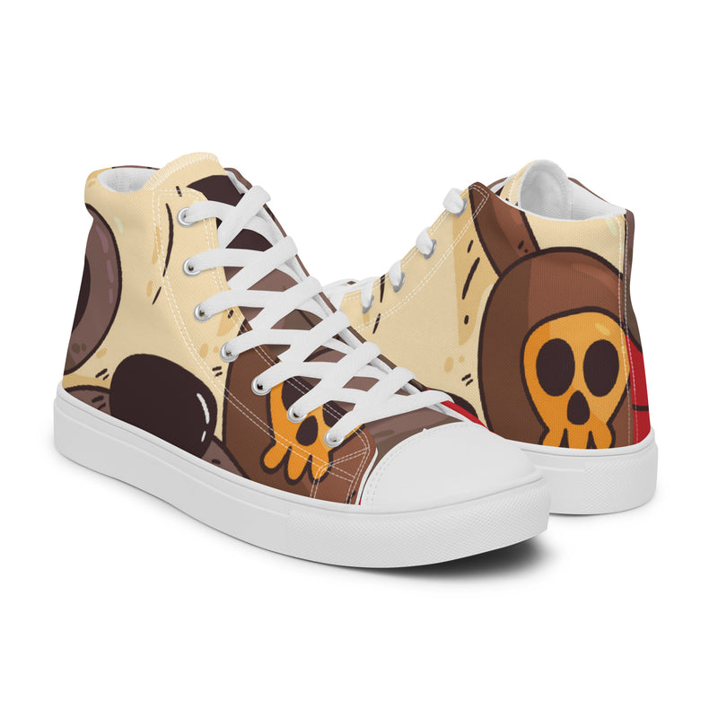 Brown Eye High Top #53 - Top Down View | HA!LO Canvas Sneakers