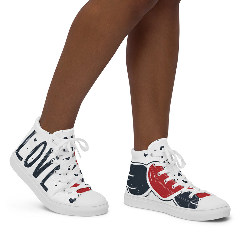 Love Text High Top #59 - Opposite Side | HA!LO Canvas Sneakers