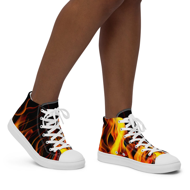 Fire Flame High Top #87 - Opposite Side | HA!LO Canvas Sneakers