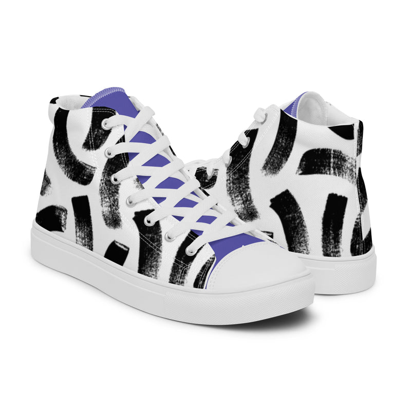 Abstract Ink High Top #93 - Lifestyle Shot | HA!LO Canvas Sneakers
