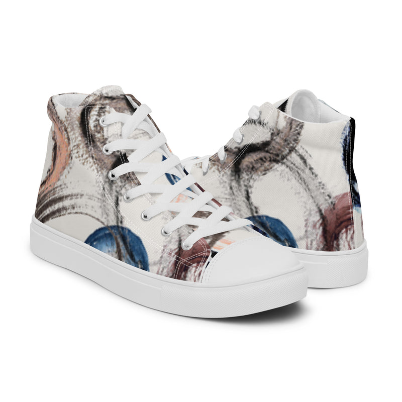 Marble Swirl High Top #97 - Top Down View | HA!LO Canvas Sneakers