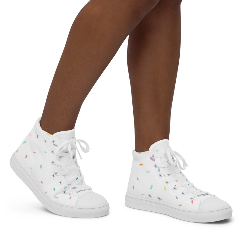 Confetti Sprinkle High Top #101 - Opposite Side | HA!LO Canvas Sneakers