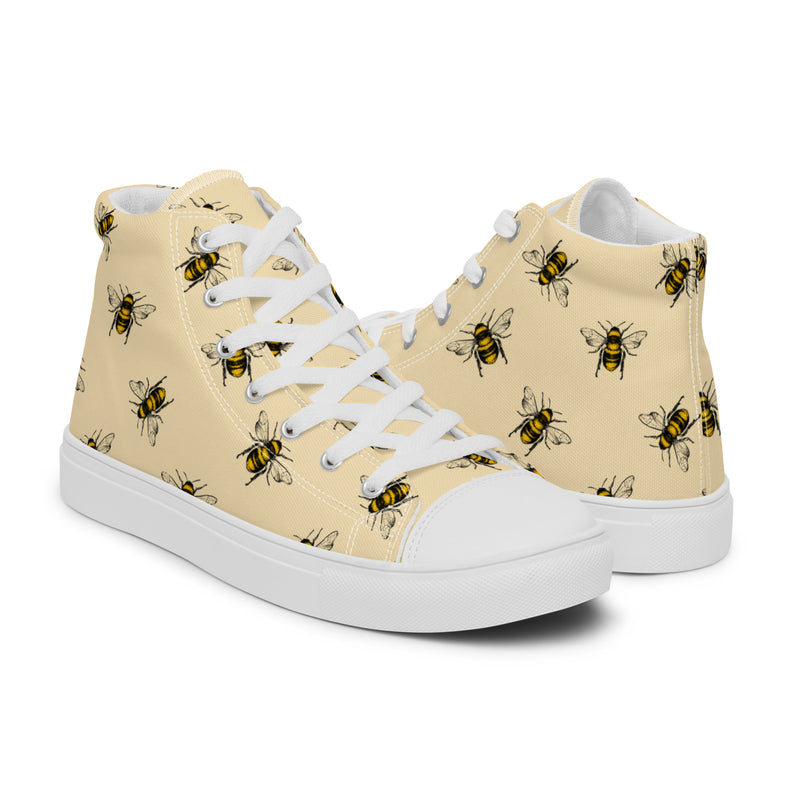 Honey Bee High Top #112 - Top Down View | HA!LO Canvas Sneakers