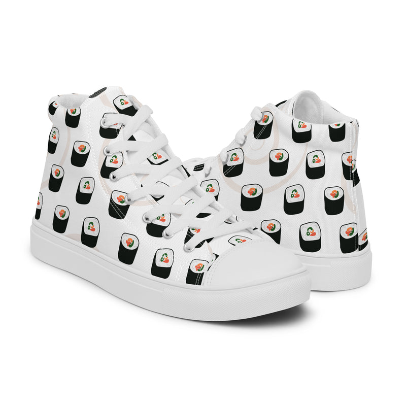 Sushi Roll High Top #124 - Top Down View | HA!LO Canvas Sneakers