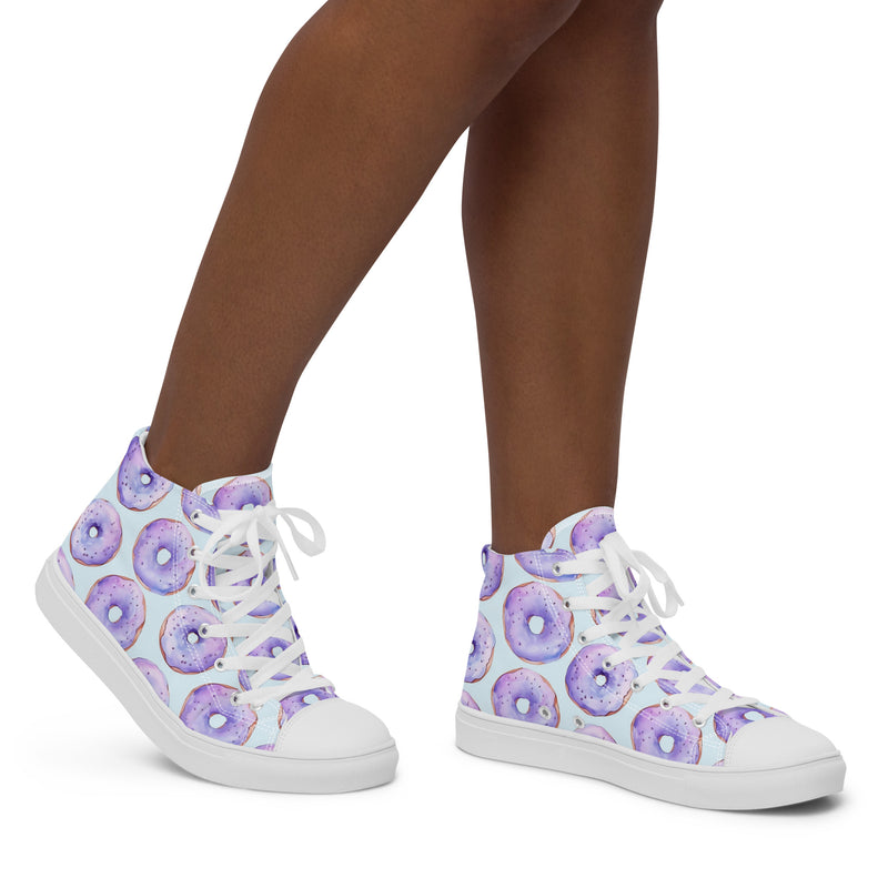 Purple Donut High Top #125 - Opposite Side | HA!LO Canvas Sneakers