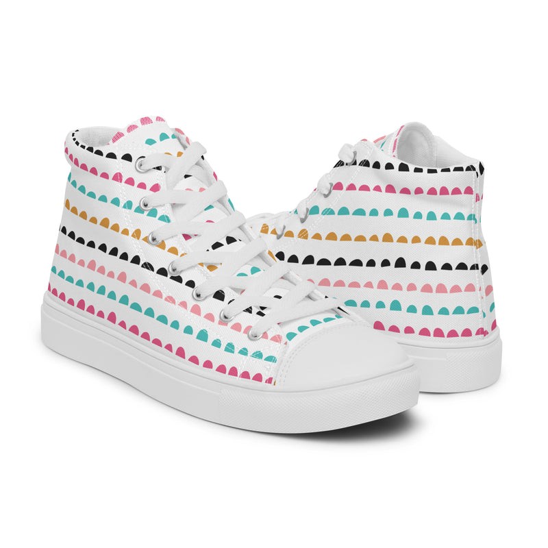 Confetti Dot High Top #130 - Top Down View | HA!LO Canvas Sneakers