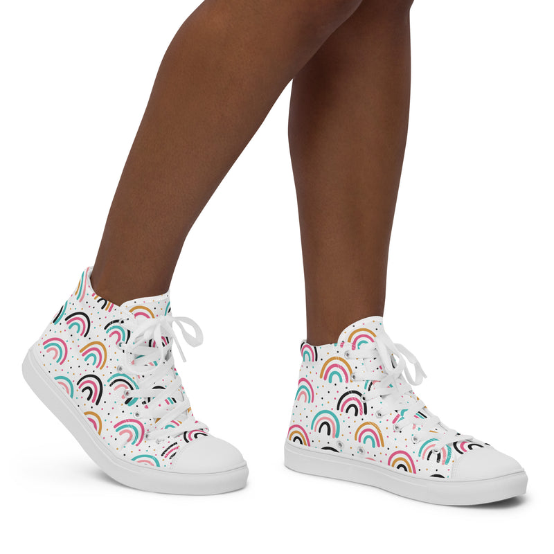 Rainbow Arch High Top #131 - Opposite Side | HA!LO Canvas Sneakers