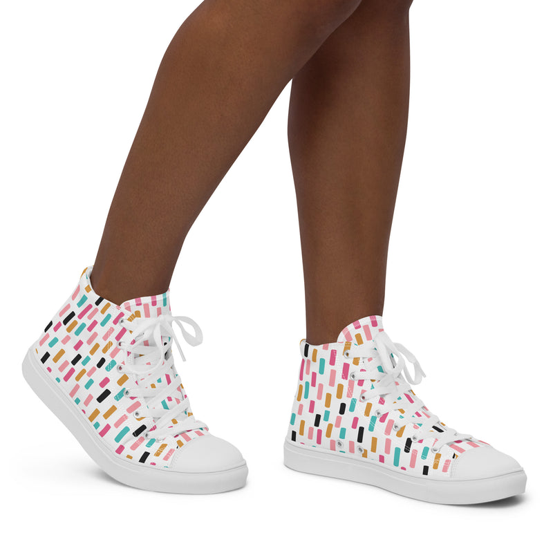 Color Block High Top #134 - Opposite Side | HA!LO Canvas Sneakers
