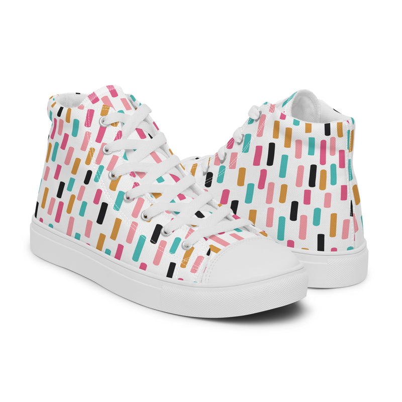 Color Block High Top #134 - Top Down View | HA!LO Canvas Sneakers