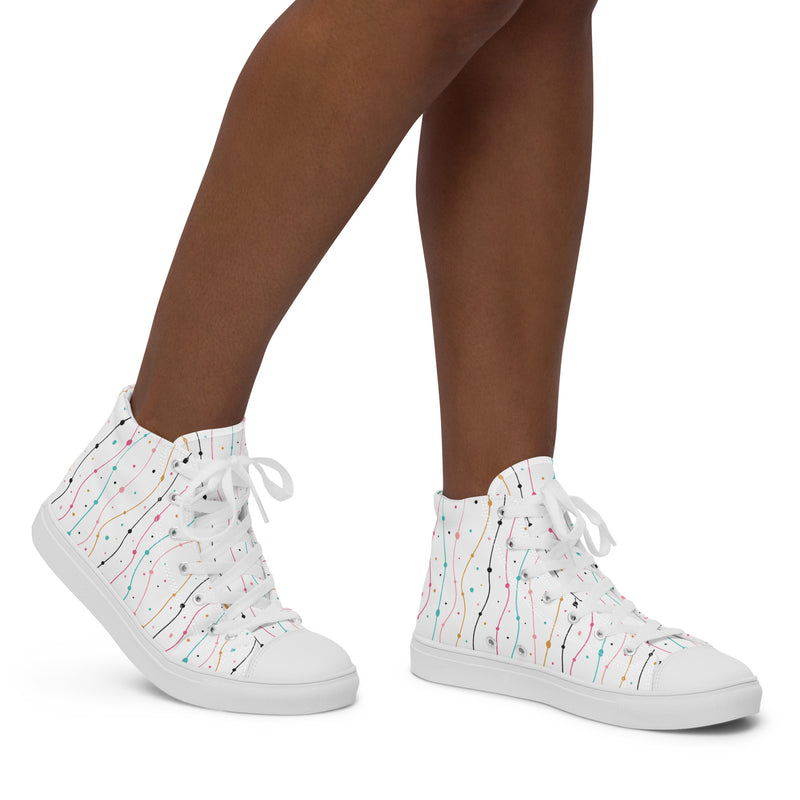 Confetti Rain High Top #137 - Opposite Side | HA!LO Canvas Sneakers