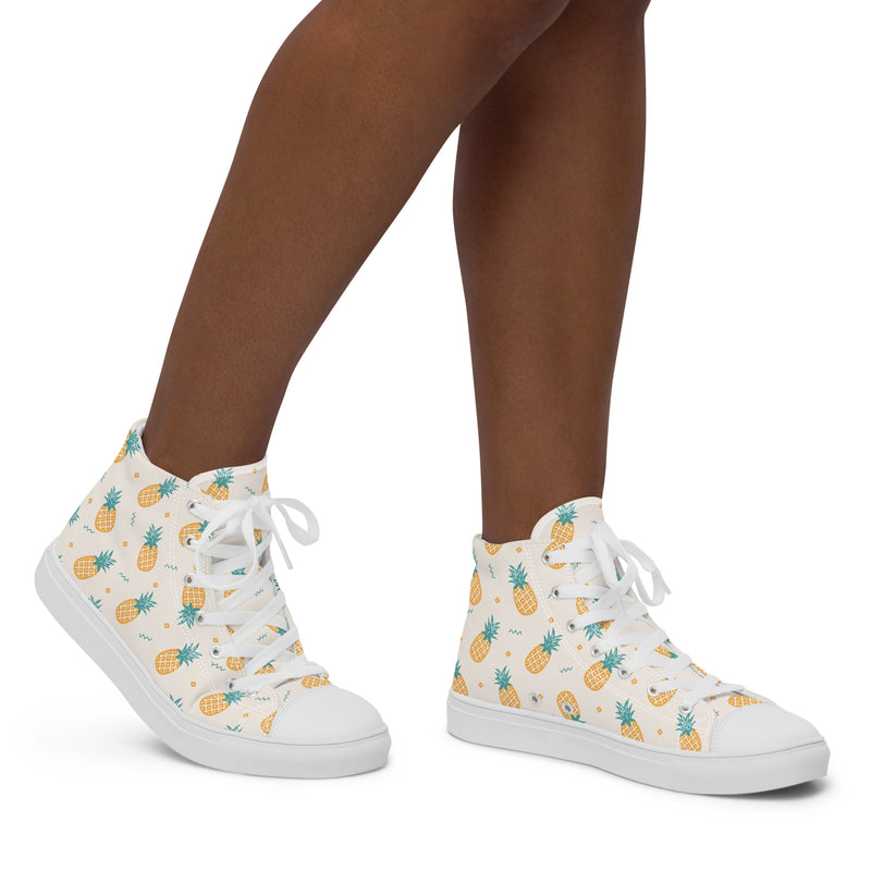 Pineapple Summer High Top #144 - Opposite Side | HA!LO Canvas Sneakers