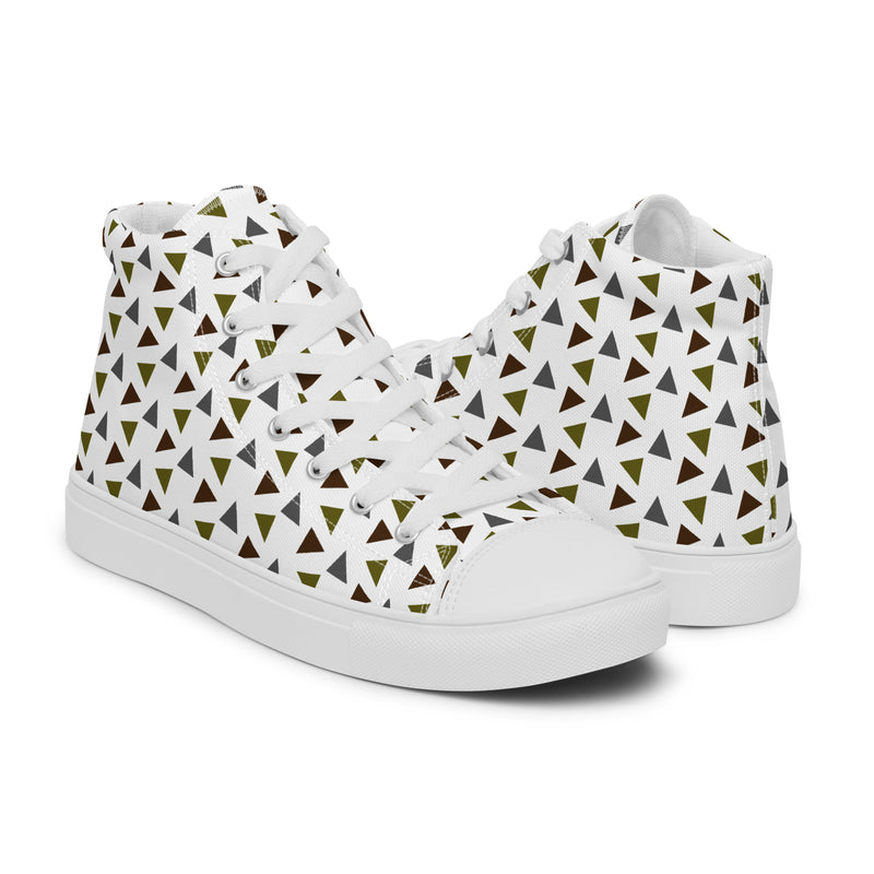 Gold Triangle High Top #158 - Top Down View | HA!LO Canvas Sneakers