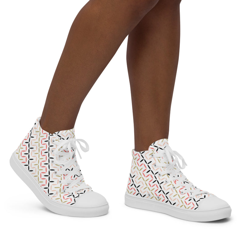 Geometric Arrow High Top #175 - Opposite Side | HA!LO Canvas Sneakers
