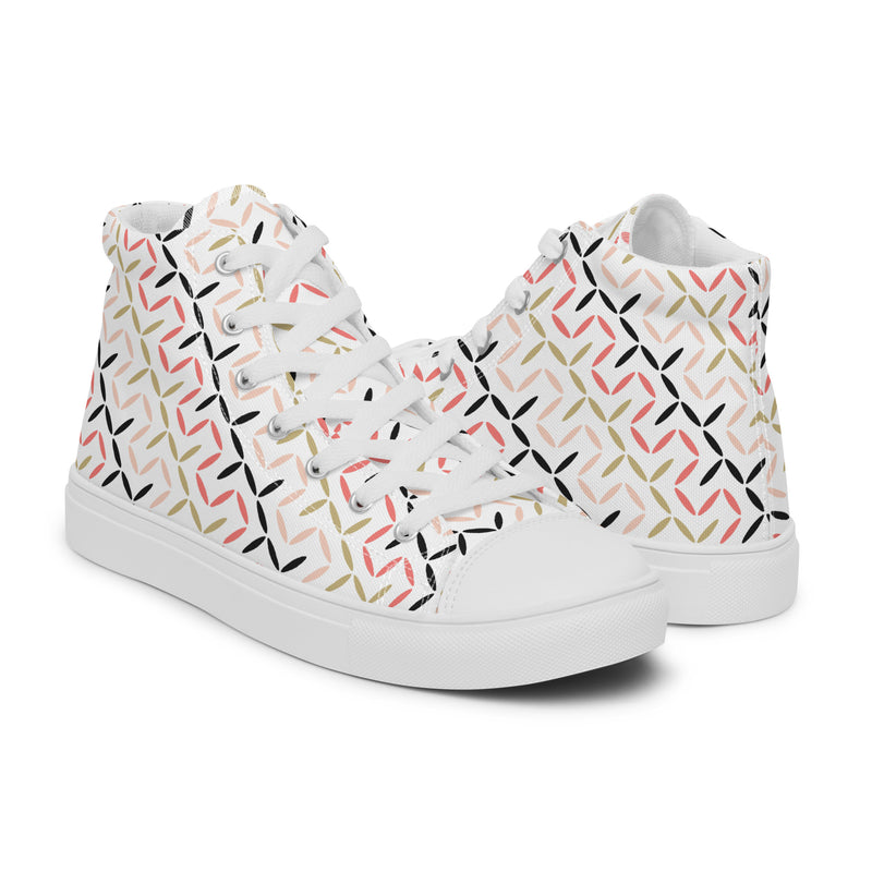 Geometric Arrow High Top #175 - Top Down View | HA!LO Canvas Sneakers