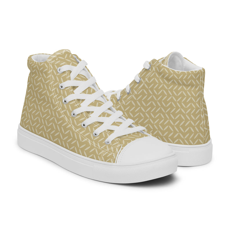 Gold Weave High Top #176 - Top Down View | HA!LO Canvas Sneakers