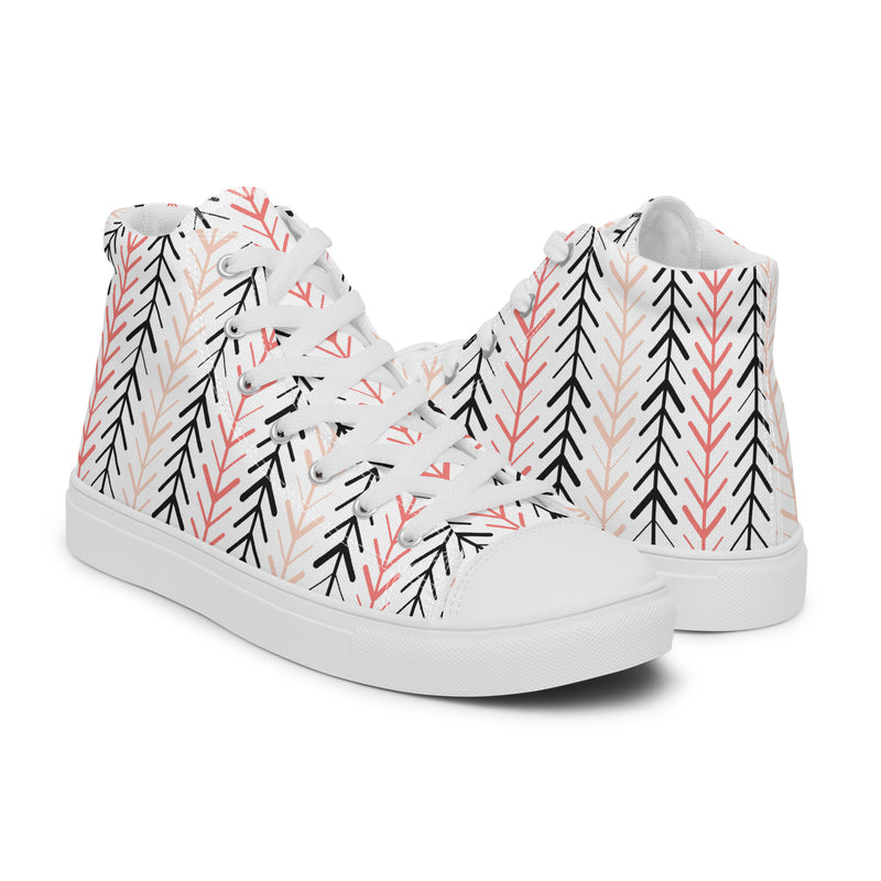 Arrow Tree High Top #178 - Top Down View | HA!LO Canvas Sneakers