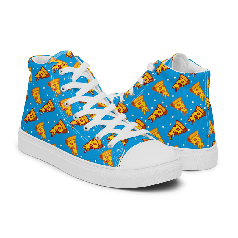 Pizza Party High Top #198 - Top Down View | HA!LO Canvas Sneakers