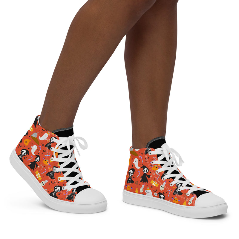 Orange Halloween High Top #232 - Opposite Side | HA!LO Canvas Sneakers