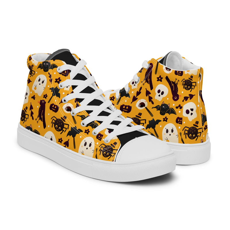 Halloween Cat High Top #235 - Top Down View | HA!LO Canvas Sneakers