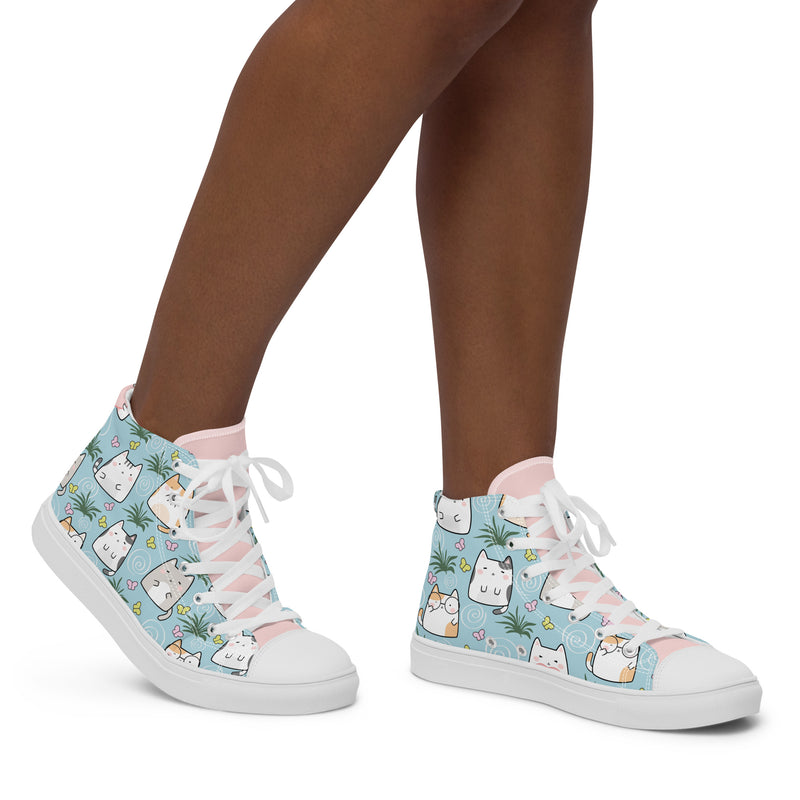 Plant Cat High Top #248 - Opposite Side | HA!LO Canvas Sneakers