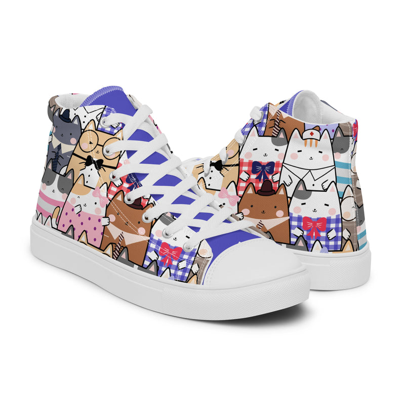 Cat Costume High Top #249 - Top Down View | HA!LO Canvas Sneakers