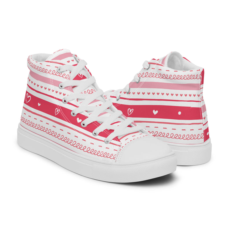 Love Letter High Top #269 - Top Down View | HA!LO Canvas Sneakers