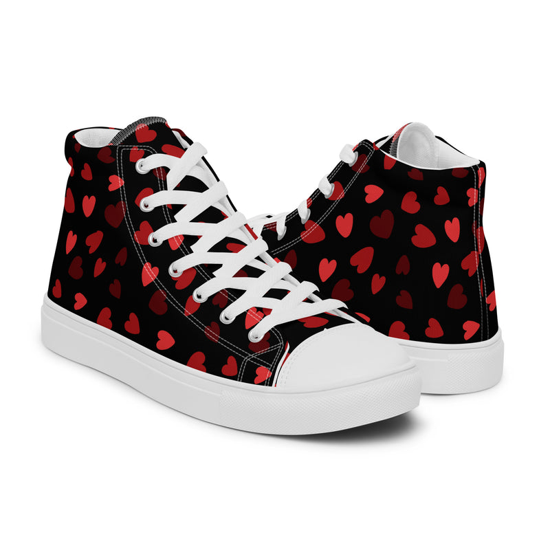Strawberry High Top #271 - Top Down View | HA!LO Canvas Sneakers