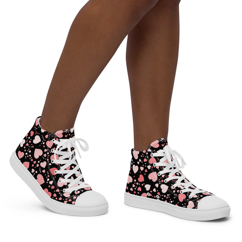 Valentine Stripe High Top #273 - Opposite Side | HA!LO Canvas Sneakers