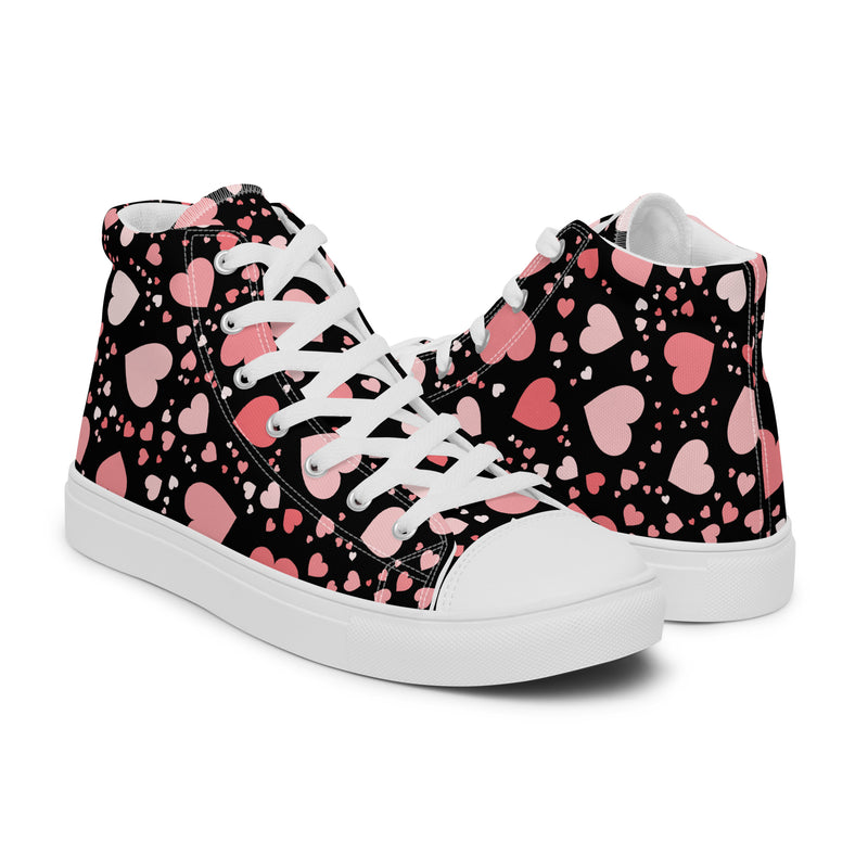 Valentine Stripe High Top #273 - Top Down View | HA!LO Canvas Sneakers