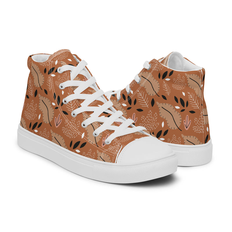 Autumn Leaf High Top #274 - Top Down View | HA!LO Canvas Sneakers